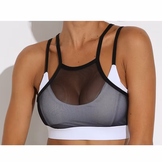 OEM Women Fitness Tank Top Girl Sexy Gym Running Strappy Yoga Sport Bra Rtm-010