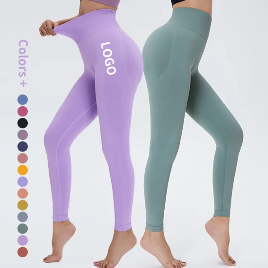 Ms0041 Neue Farbe Nacktes Gefühl Hohe Taille Bauchkontrolle Yoga-Leggings Keine T-Linie Scrunch Pfirsich Gesäß Nahtlose Hosen Mädchen
